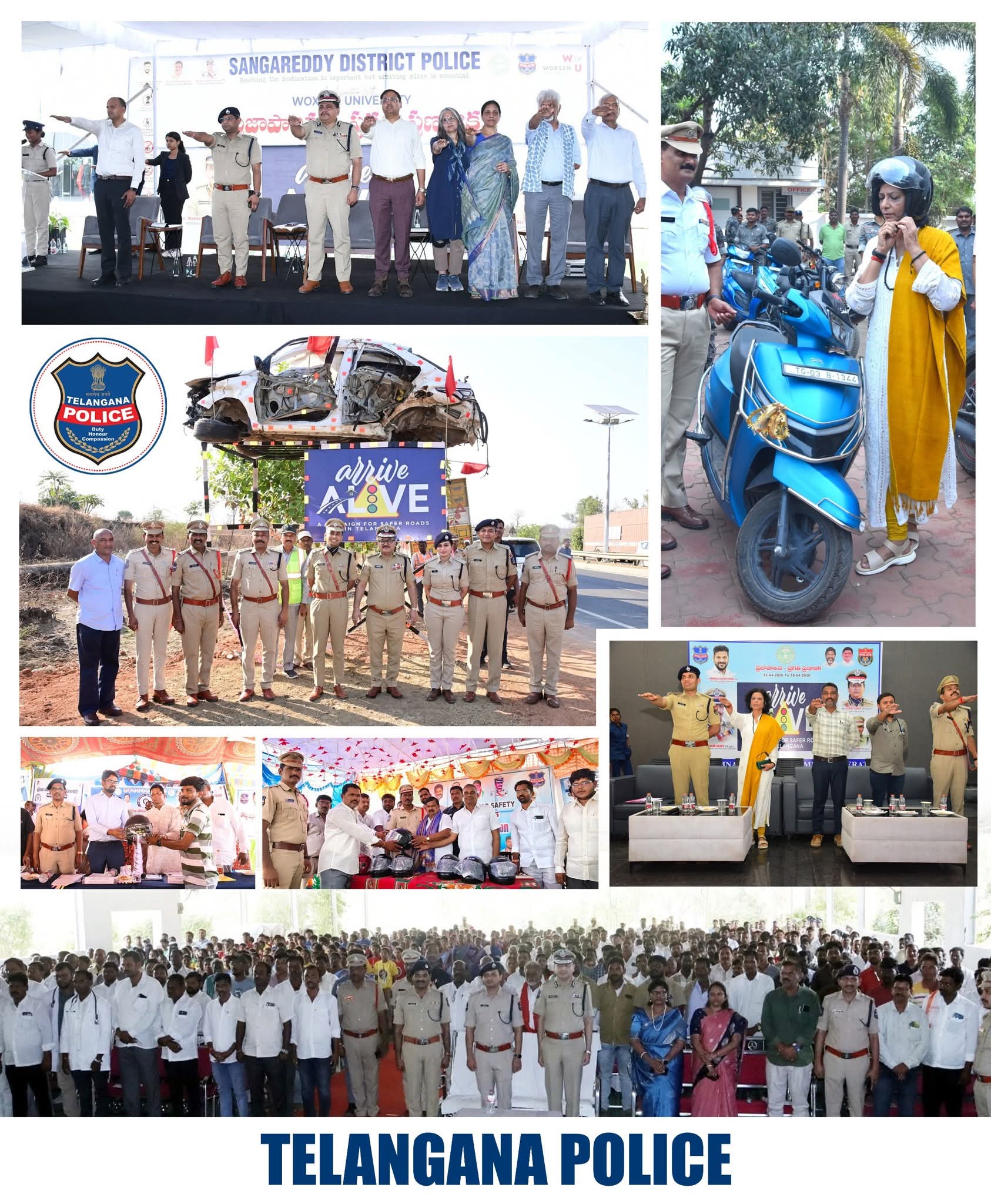 Road Safety Drive ‘Arrive Alive’ Gains Momentum Across Telangana