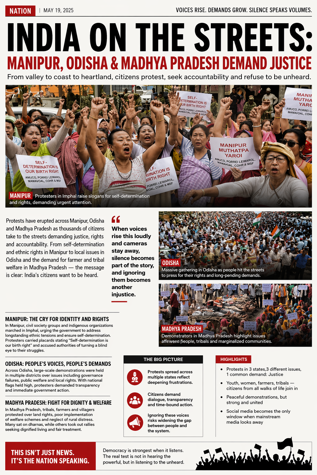 India on the Streets: Voices From Manipur, Odisha and Madhya Pradesh Demand Attention