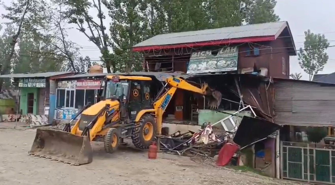 Drug Crackdown in Anantnag: Illegal Properties of Alleged Peddlers Demolished