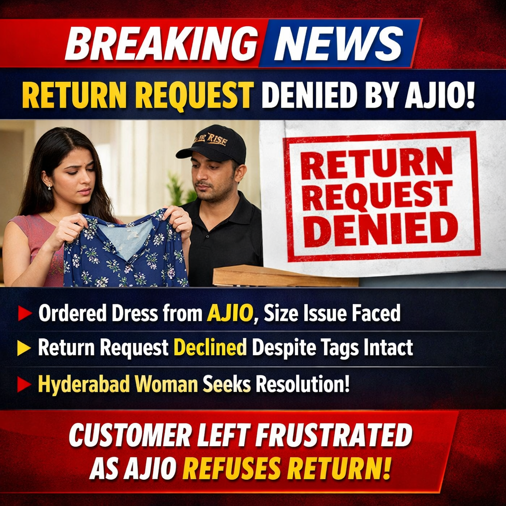 Customer in Hyderabad Alleges Unfair Return Rejection by AJIO
