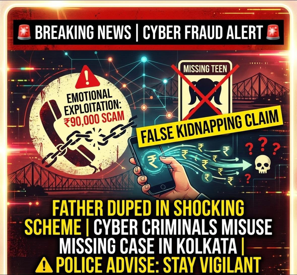 Kolkata Family Loses ₹90,000 in Suspected Cyber Fraud Linked to Missing Teen Incident