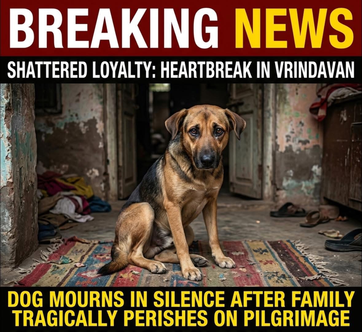 A deeply emotional video circulating across social media has left viewers shaken, capturing the silent grief of a loyal pet dog after a devastating tragedy.