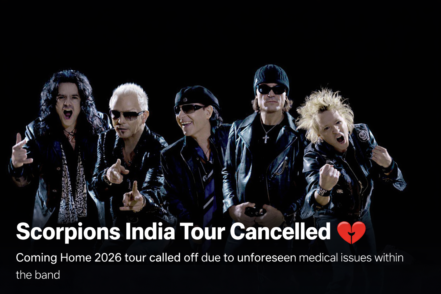Scorpions India Tour 2026 Cancelled: Fans Left Disappointed