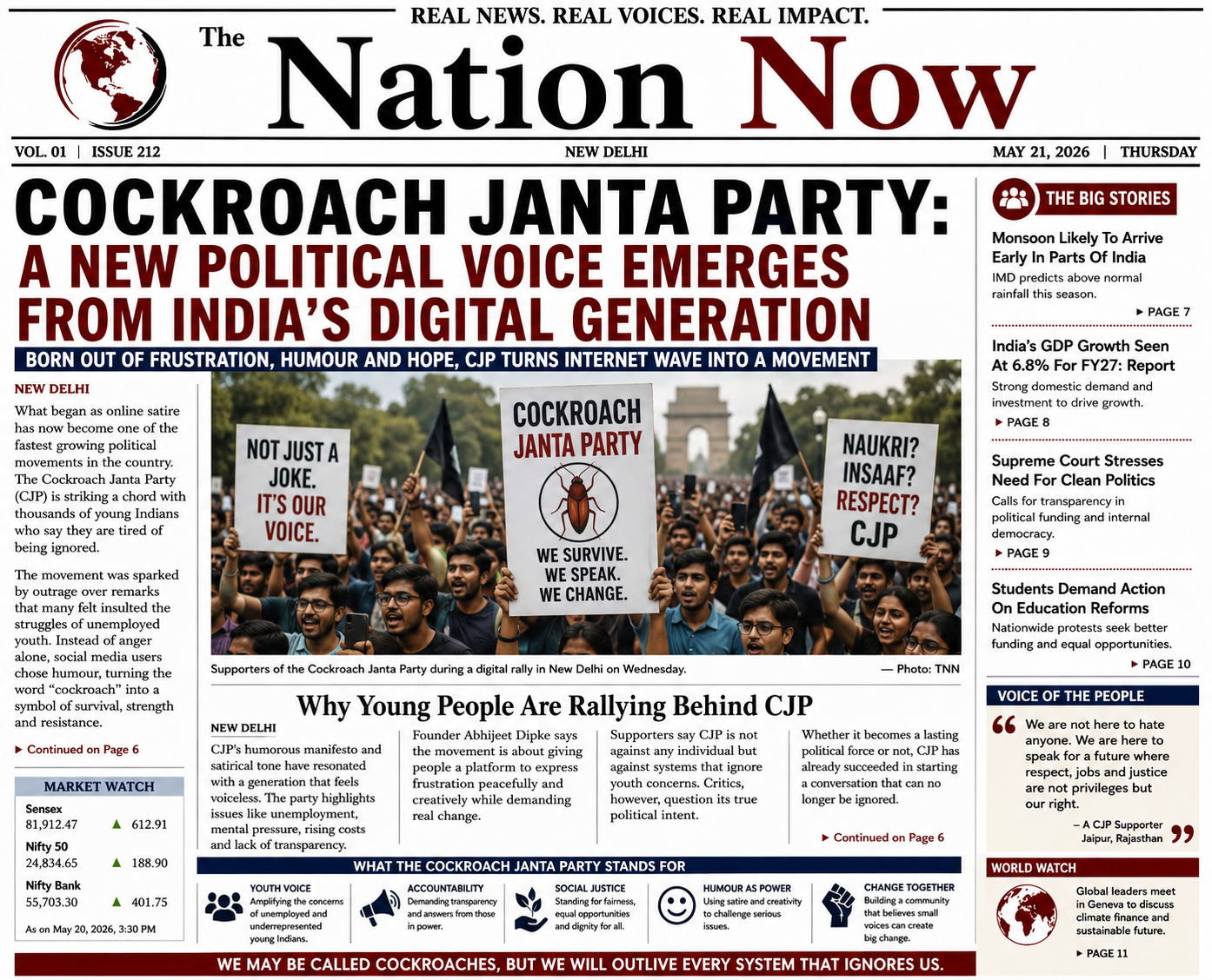 Cockroach Janta Party Trend Sparks Online Debate Among Youth and Social Media User