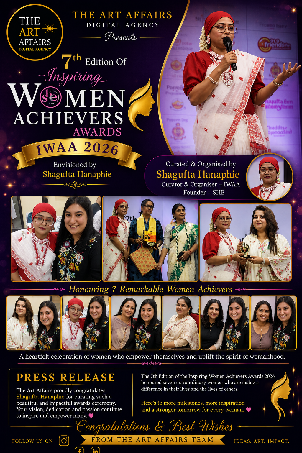 Shagufta Hanaphie Organises 7th Edition of Inspiring Women Achievers Awards 2026 in Kolkata
