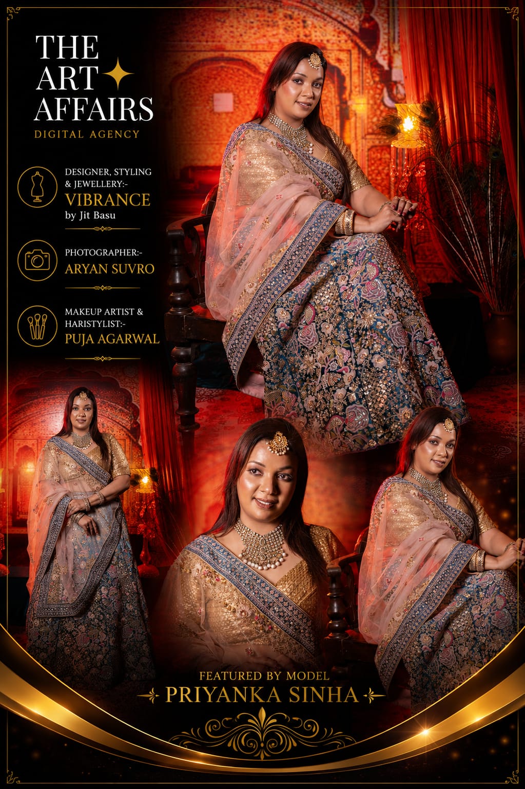 VIBRANCE by Jit Basu Showcases Fashion Feature Highlighting Contemporary Ethnic Glamour