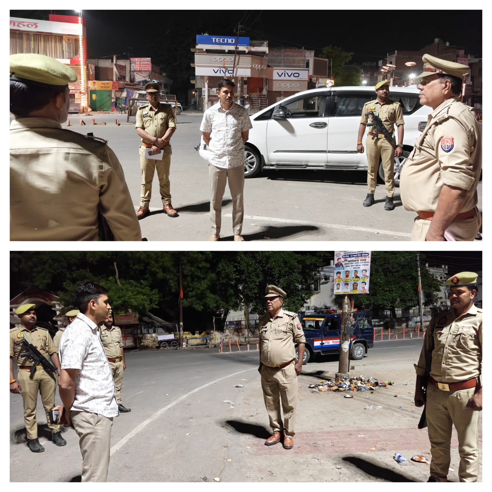 अर्धरात्रि में सड़क पर उतरे एसपी सत्य नारायण, गश्त और डायल-112 की व्यवस्थाओं का लिया जायजा