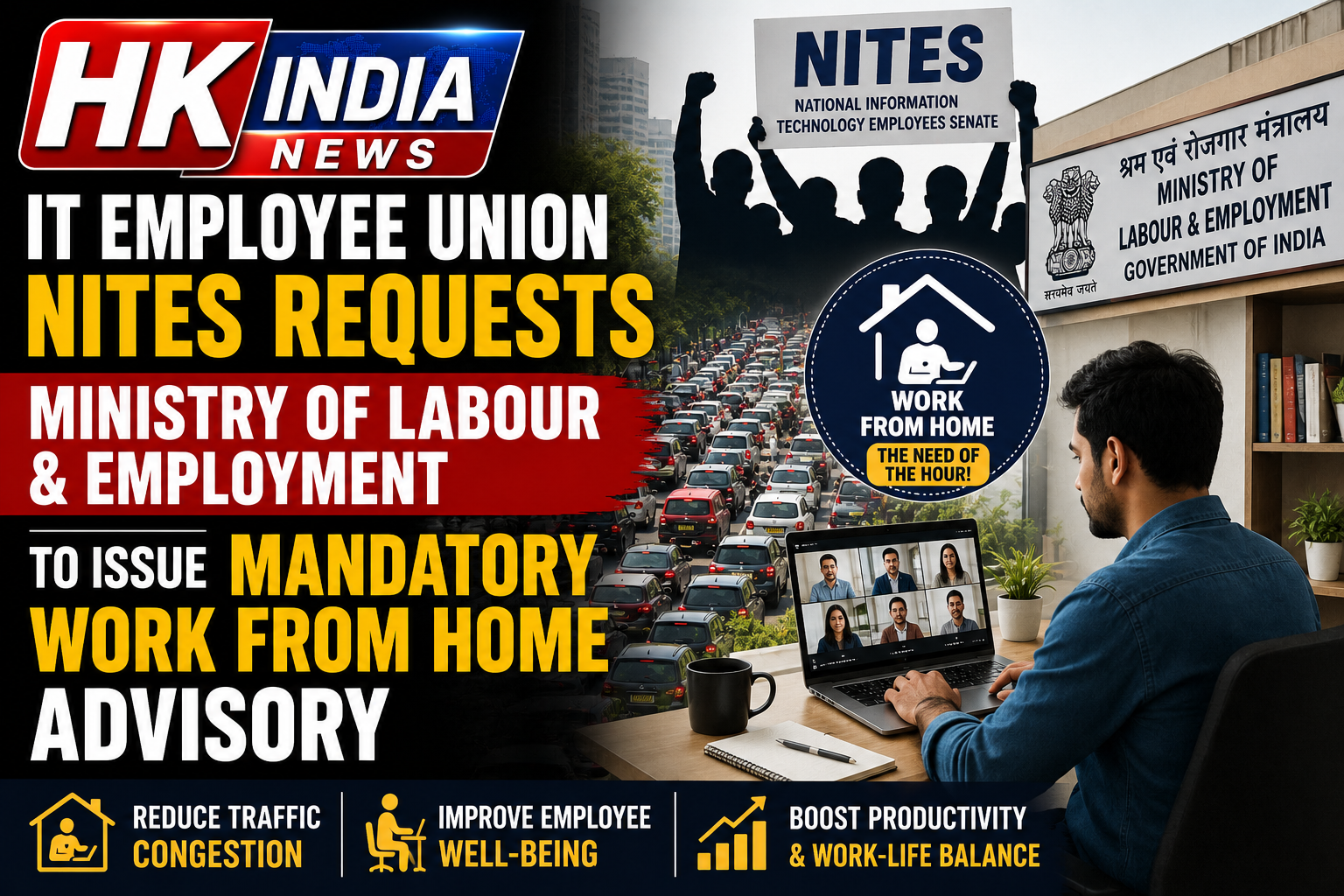 NITES Urges Government to Consider Work From Home Advisory for IT Sector Employees