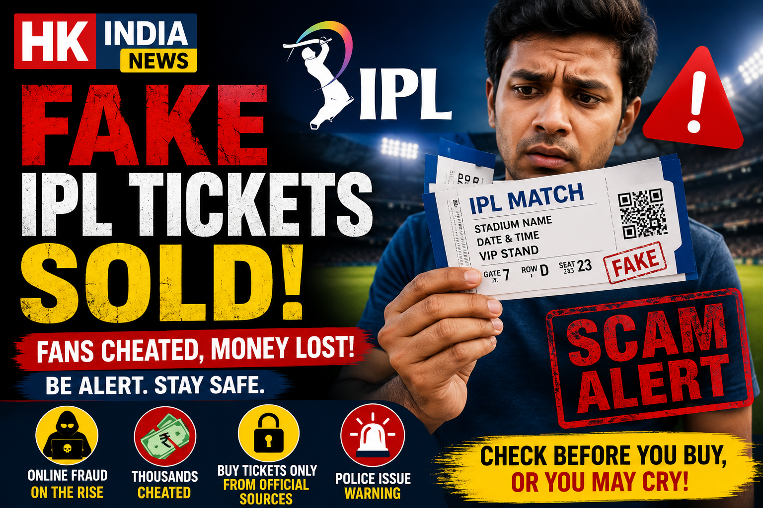 Fake IPL Ticket Scam Raises Concerns Among Cricket Fan