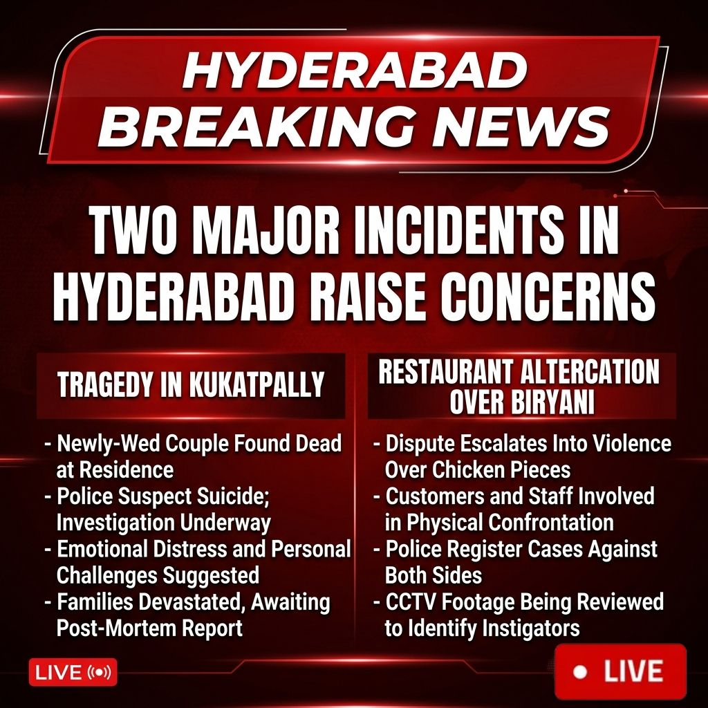 Two Separate Incidents Reported in Hyderabad: Police Investigation Underway