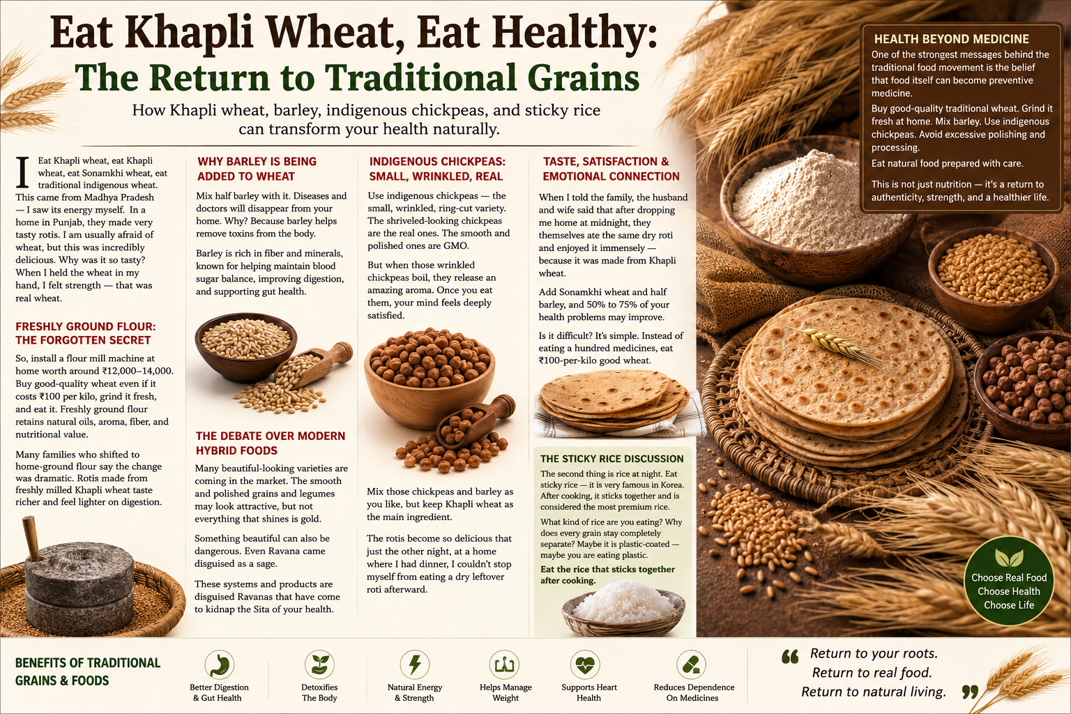 Return to Traditional Grains: Why Khapli Wheat, Barley, and Indigenous Foods Are Gaining Attention Again