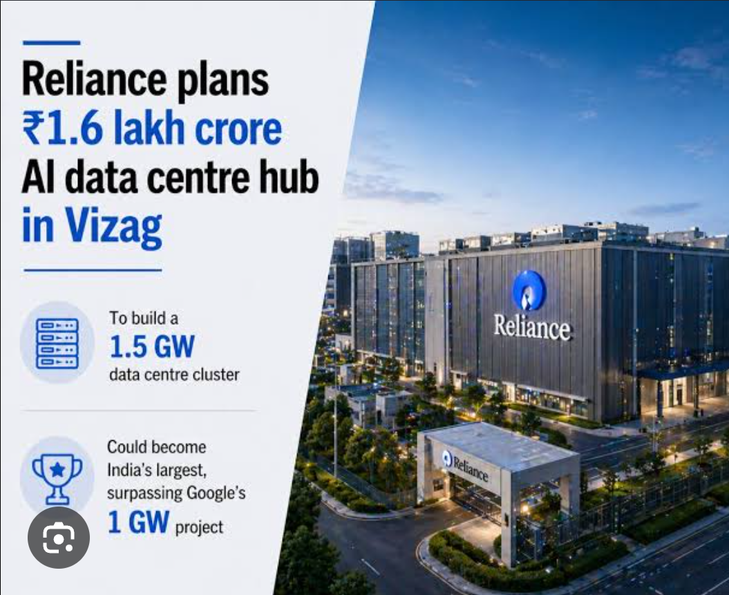 Reliance to Build Large-Scale AI-Focused Data Centre Cluster in Visakhapatnam