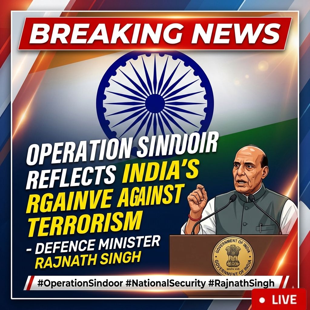 “Operation Sindoor Reflects India’s Approach Against Terrorism,” Says Rajnath Singh