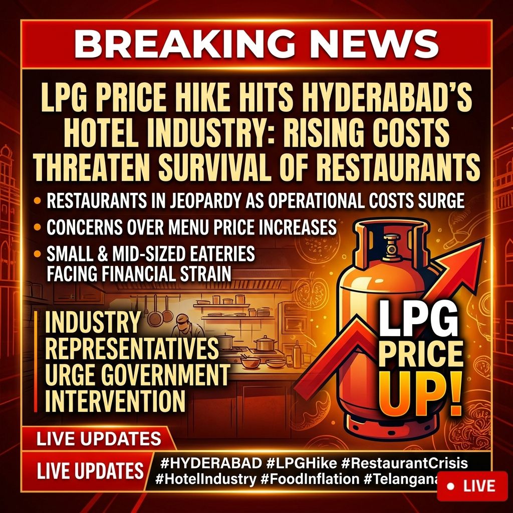 LPG Price Hike Impacts Hyderabad’s Hotel Industry; Businesses Face Rising Operational Costs