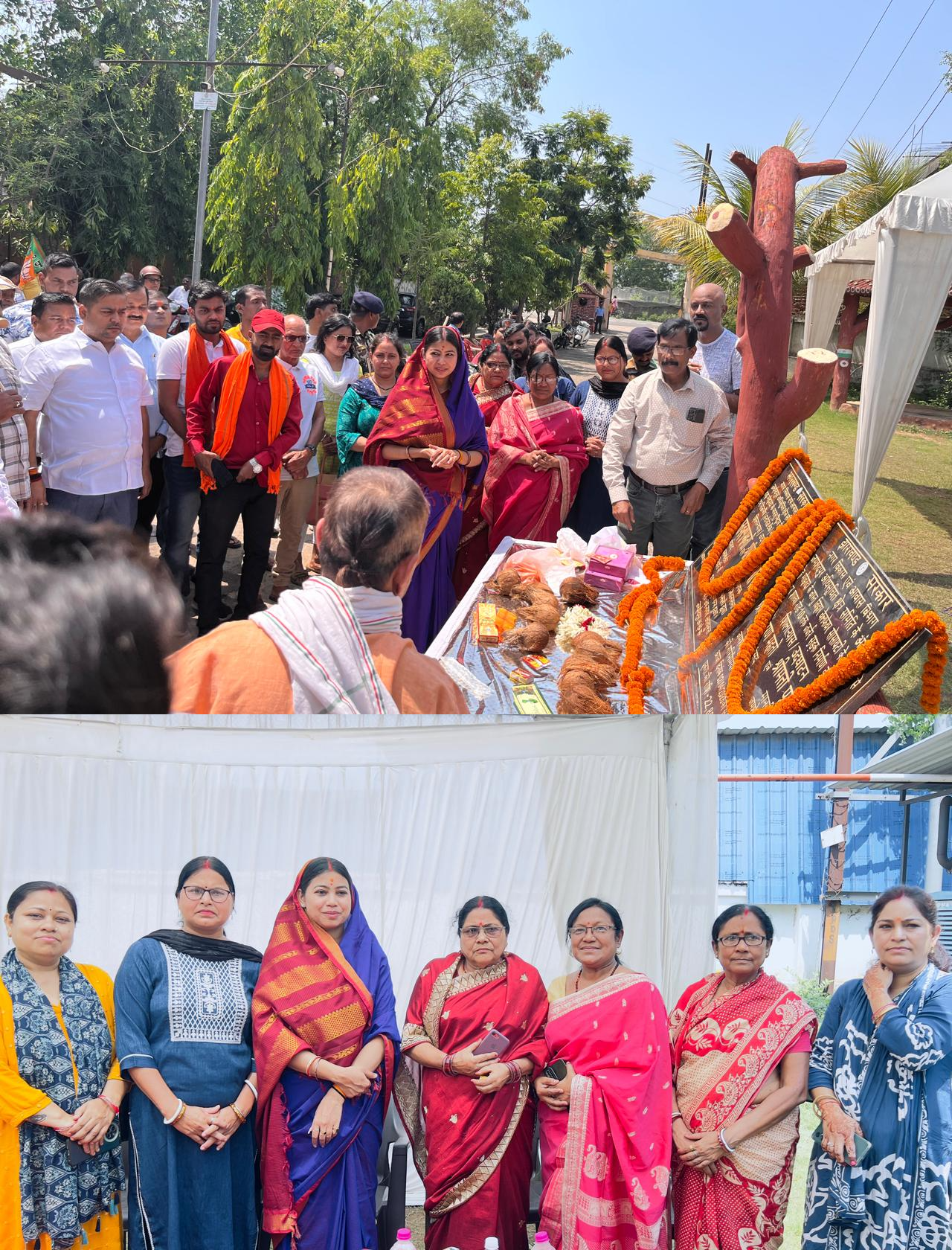 मोहरदा बारीडीह के वास्तु विहार में सड़क और वाटर स्टोरेज टैंक निर्माण कार्य का शिलान्यास